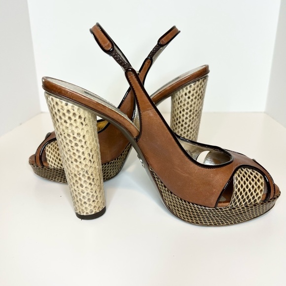 Dolce & Gabbana Leather Slingback Pumps, Size 38.5 - Picture 2 of 9